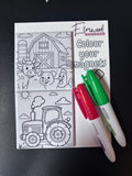 Colour-your-own dry erase magnets